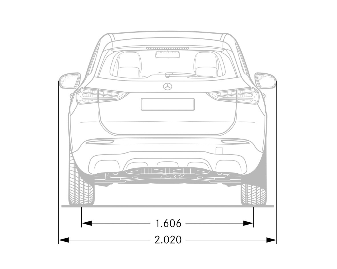 dimensioni della Mercedes GLA