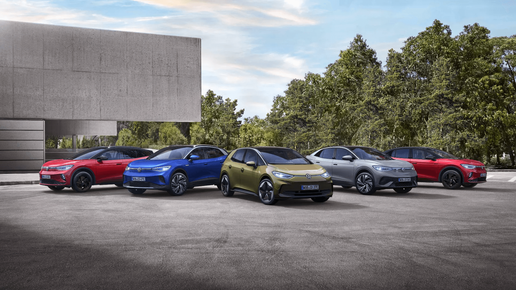 famiglia ID auto elettriche volkswagen