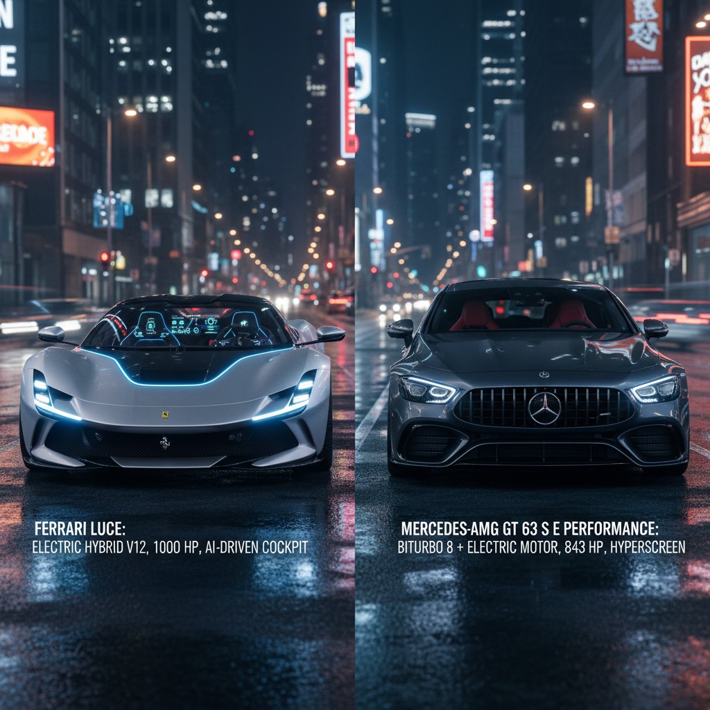Ferrari Luce e Mercedes-AMG GT Coupé 4 porte: Un Confronto di Eccellenza