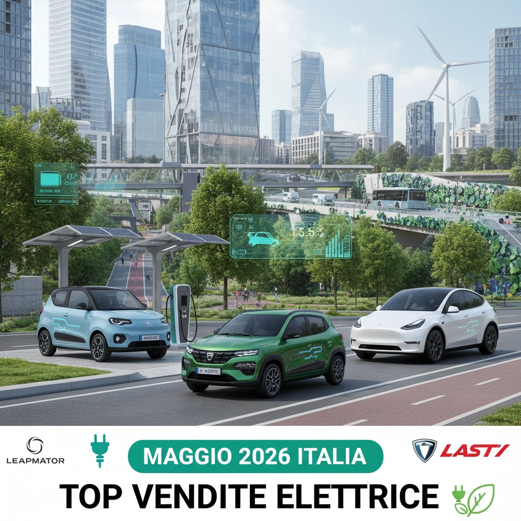 Le Auto Elettriche Più Vendute in Italia a Maggio 2026