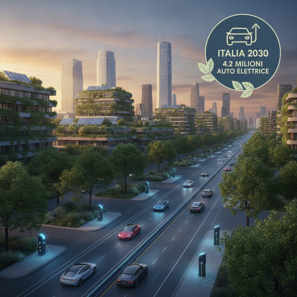 Auto Elettriche: L’Obiettivo Italia di 4,2 Milioni nel 2030